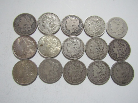 15 MORGAN SILVER DOLLARS CIRCULATED