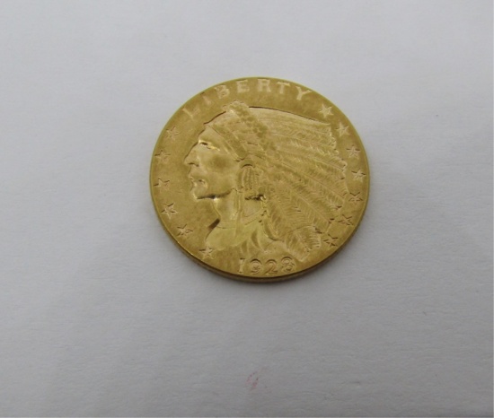 1928 GOLD 2 1/2 DOLLAR INDIAN COIN