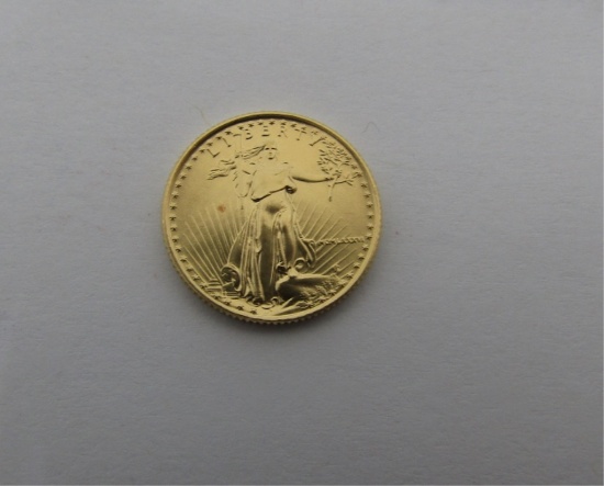 1986 US 5 DOLLAR GOLD COIN ROMAN NUMBERALS