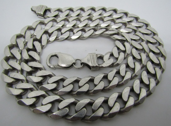 22" STERLING SILVER 97 GRAMS LINK CHAIN NECKLACE