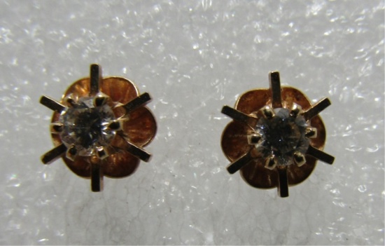 .25CT DIAMOND STUD EARRINGS 14K YELLOW GOLD