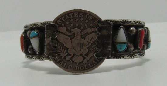 BENSON SAM TURQUOISE CUFF BRACELET STERLING SILVER