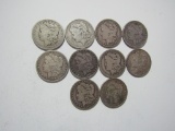 10 MORGAN SILVER DOLLARS CIRCULATED