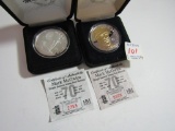 2 PURE .999 SILVER MARK McGWIRE COINS BOX PAPERS