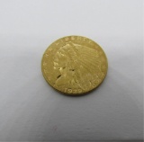 1929 GOLD 2 1/2 DOLLAR INDIAN COIN