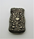 STERLING SILVER REPOUSSE MATCH SAFE BOX