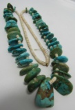 SANTO DOMINGO HEISHI TURQUOISE NECKLACE BEADS