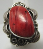 THOMPSON SPINY OYSTER SHELL RING STERLING SILVER