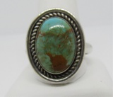 BRANDON WILLIAMS TURQUOISE RING STERLING SILVER