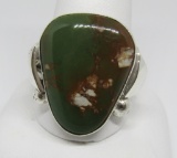 SIGNED M ROYSTON TURQUOISE RING STERLING SILVER