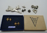 LOT OF 7 STERLING WWII SWEETHEART PINS & CHARMS
