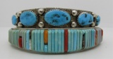 PL FIRST NATIVES TURQUOISE CUFF BRACELET STERLING
