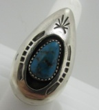 SHADOWBOX TURQUOISE RING STERLING SILVER