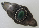 ROYSTON TURQUOISE PIN STERLING SILVER BROOCH