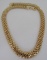 BOX LINK NECKLACE GOLD ON STERLING SILVER