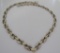 GOLD ON STERLING SILVER NECKLACE LINK CHAIN