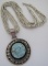 GUERRO TURQUOISE NECKLACE STERLING SILVER 96 GRAMS
