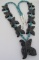 BUTTERFLY FETISH NECKLACE TURQUOISE ONYX STERLING