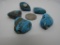 5 NATURAL TURQUOISE NUGGETS FRIDGE MAGNETS