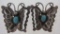 YAZZIE TURQUOISE BUTTERFLY EARRING STERLING SILVER