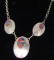 INLAY PENDANT NECKLACE STERLING SILVER