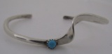 TURQUOISE CUFF BRACELET STERLING SILVER