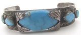 PANTEAH TURQUOISE CUFF BRACELET STERLING SILVER