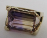 HUGE 6CT AMETRINE RING 14K GOLD AMETHYST CITRINE