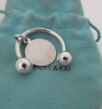 TIFFANY & CO KEYRING STERLING SILVER W POUCH