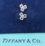 TIFFANY & CO AQUAMARINE EARRINGS 18K GOLD AQUA