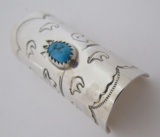 SOCE TURQUOISE PONYTAIL HOLDER STERLING SILVER