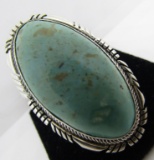 HUGE SPENCER TURQUOISE RING STERLING SILVER