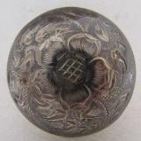 EARLY CONCHO PIN STERLING SILVER MEXICO BROOCH