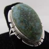SKEETS TURQUOISE RING STERLING SILVER WATERWEB