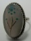 ZUNI MOP TURQUOISE INLAY RING STERLING SILVER