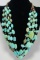 5 STRAND TURQUOISE NECKLACE STERLING SILVER HEISHI