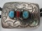 PETER TURQUOISE BOLO TIE NECKLACE STERLING SILVER
