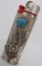MARTIN LIGHTER TURQUOISE STERLING SILVER CORAL