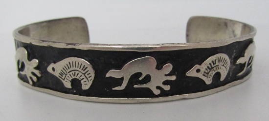 DC KOKOPELLI FETISH CUFF BRACELET STERLING SILVER