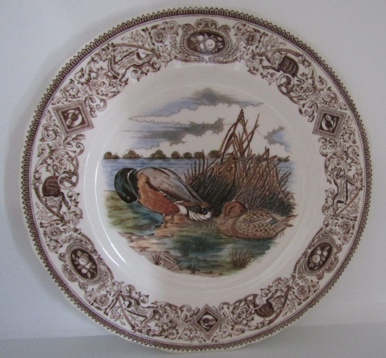 MASONS PLATE GAME BIRD MALLARD ANAS BOSCAS LINNAEU