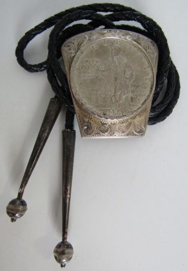 LIBERTY SILVER DOLLAR BOLO IN STERLING SILVER