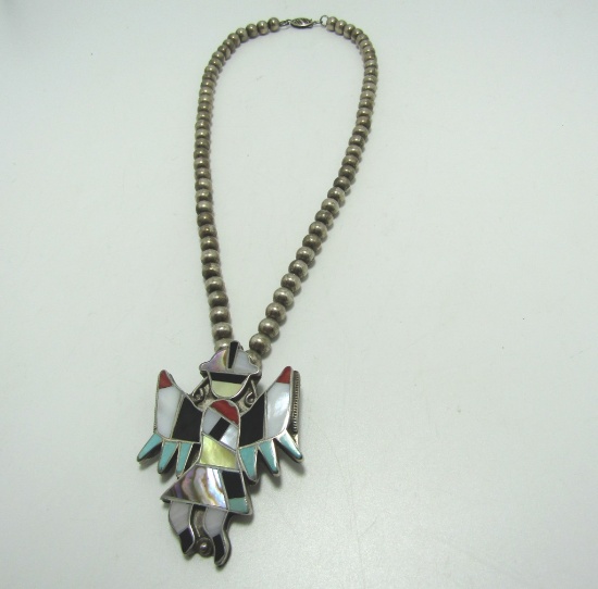 KNIFEWING DANCER PIN PENDANT STERLING NECKLACE