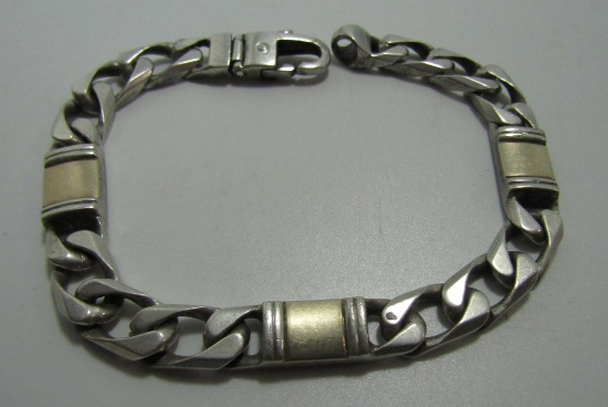 DOLAN BULLOCK BRACELET 14K GOLD & STERLING SILVER