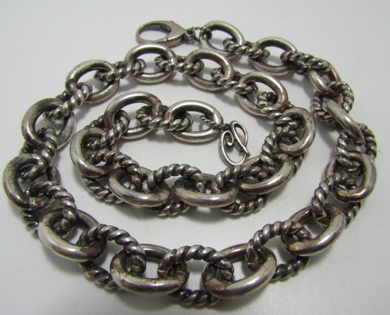 115 GRAM STERLING SILVER 18" LINK CHAIN NECKLACE