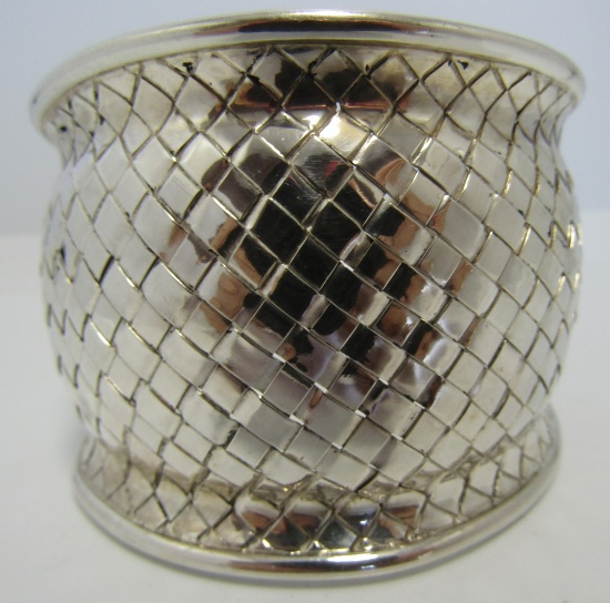 SARDA CUFF BRACELET STERLING SILVER WOVEN 44GRAM