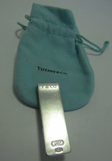 TIFFANY & CO MONEY CLIP STERLING SILVER W POUCH