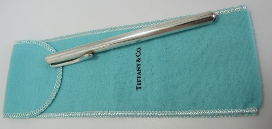 TIFFANY & CO PEN STERLING SILVER W POUCH BLACK INK