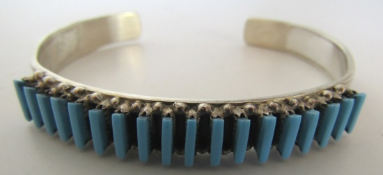 LASTYANO TURQUOISE CUFF BRACELET STERLING SILVER