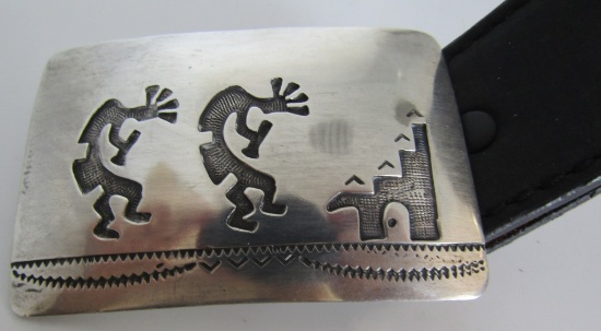 THOMAS BELT BUCKLE STERLING SILVER KOKOPELLI
