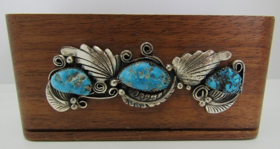 L BAHE LIVINGSTON TURQUOISE STERLING SILVER BOX